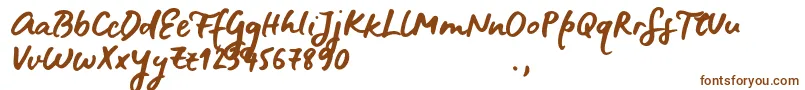 Шрифт BluefiresSample – коричневые шрифты на белом фоне