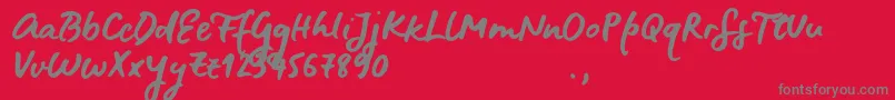 BluefiresSample Font – Gray Fonts on Red Background