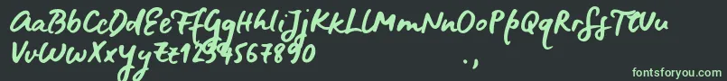 BluefiresSample-Schriftart – Grüne Schriften auf schwarzem Hintergrund