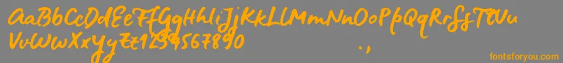 More about BluefiresSample Font BluefiresSample Font – Orange Fonts on Gray Background
