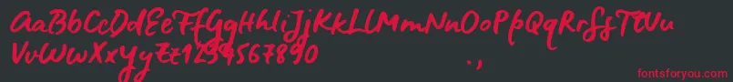 BluefiresSample Font – Red Fonts on Black Background