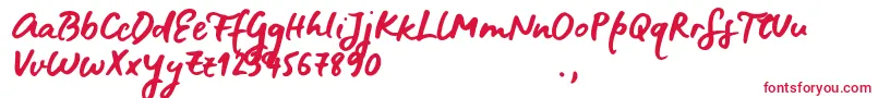 BluefiresSample Font – Red Fonts on White Background