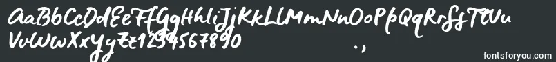 Шрифт BluefiresSample – белые шрифты на чёрном фоне