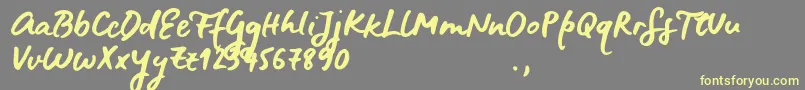 BluefiresSample Font – Yellow Fonts on Gray Background