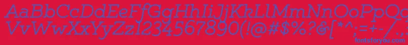 Gistlight Font – Blue Fonts on Red Background