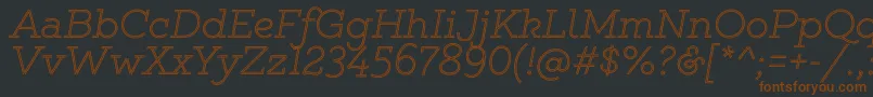 Шрифт Gistlight – коричневые шрифты на чёрном фоне
