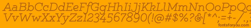 Gistlight Font – Brown Fonts on Orange Background