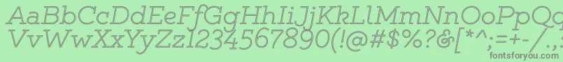 Gistlight Font – Gray Fonts on Green Background