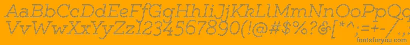 Gistlight Font – Gray Fonts on Orange Background