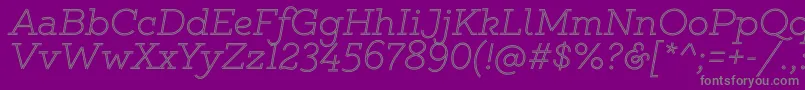 Gistlight Font – Gray Fonts on Purple Background