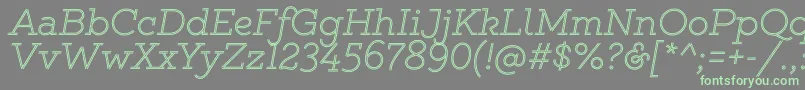 Gistlight Font – Green Fonts on Gray Background