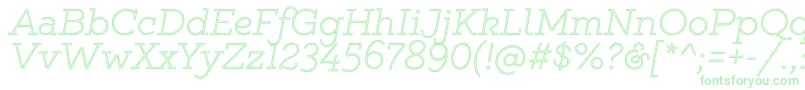 Gistlight Font – Green Fonts on White Background