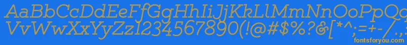 Gistlight Font – Orange Fonts on Blue Background