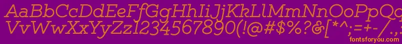 Gistlight Font – Orange Fonts on Purple Background