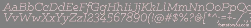 Gistlight Font – Pink Fonts on Gray Background