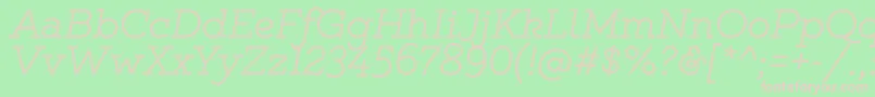 Gistlight Font – Pink Fonts on Green Background