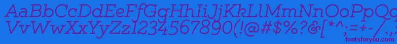 Gistlight Font – Purple Fonts on Blue Background