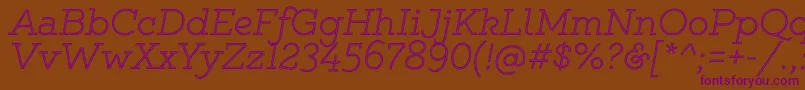 Gistlight Font – Purple Fonts on Brown Background