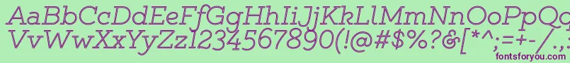 Gistlight Font – Purple Fonts on Green Background