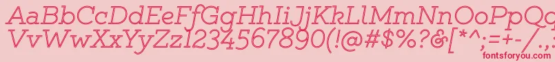 Gistlight Font – Red Fonts on Pink Background