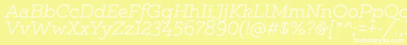 Gistlight Font – White Fonts on Yellow Background