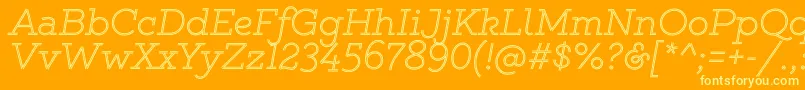 Gistlight Font – Yellow Fonts on Orange Background