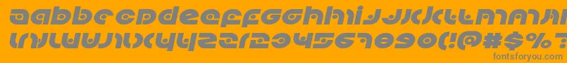 Kovacsspotexpandital-Schriftart – Graue Schriften auf orangefarbenem Hintergrund
