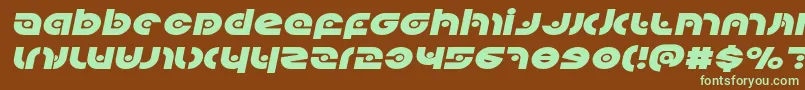 Kovacsspotexpandital Font – Green Fonts on Brown Background