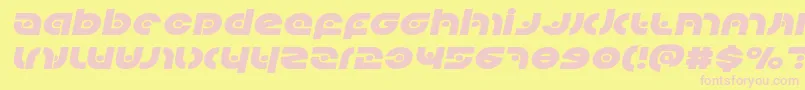 Kovacsspotexpandital Font – Pink Fonts on Yellow Background