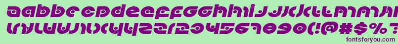 Kovacsspotexpandital Font – Purple Fonts on Green Background
