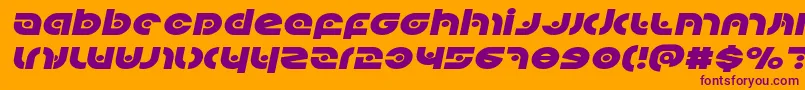 Kovacsspotexpandital Font – Purple Fonts on Orange Background