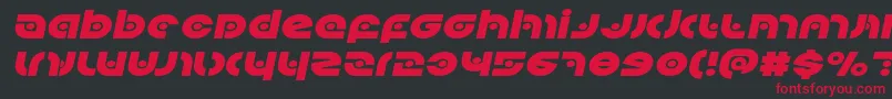Kovacsspotexpandital Font – Red Fonts on Black Background