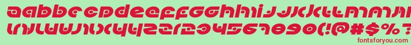 Kovacsspotexpandital Font – Red Fonts on Green Background