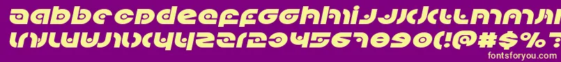 Kovacsspotexpandital Font – Yellow Fonts on Purple Background