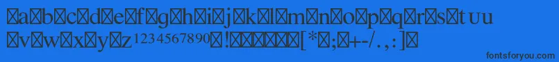 TimesltstdPhonetic Font – Black Fonts on Blue Background