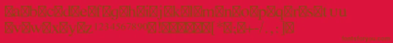 TimesltstdPhonetic-Schriftart – Braune Schriften auf rotem Hintergrund