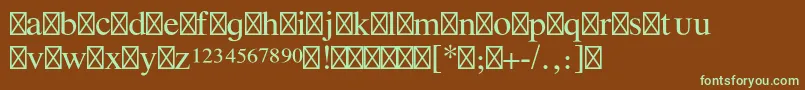 Шрифт TimesltstdPhonetic – зелёные шрифты на коричневом фоне