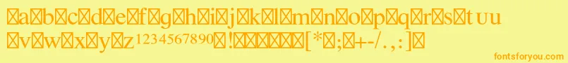 TimesltstdPhonetic Font – Orange Fonts on Yellow Background