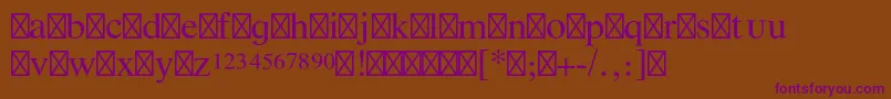 TimesltstdPhonetic Font – Purple Fonts on Brown Background