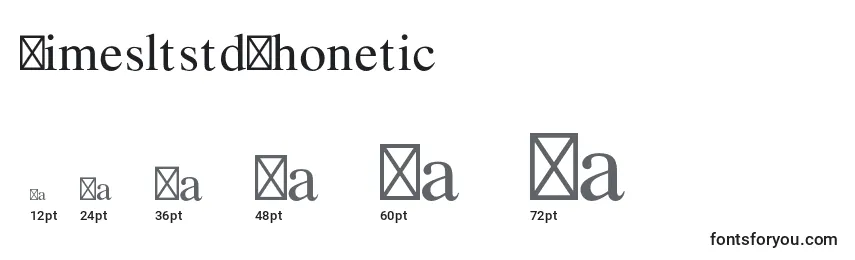 TimesltstdPhonetic Font Sizes