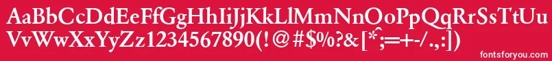 フォントClassicgarfeldBold – 赤い背景に白い文字