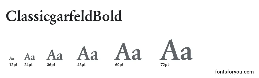 ClassicgarfeldBold Font Sizes