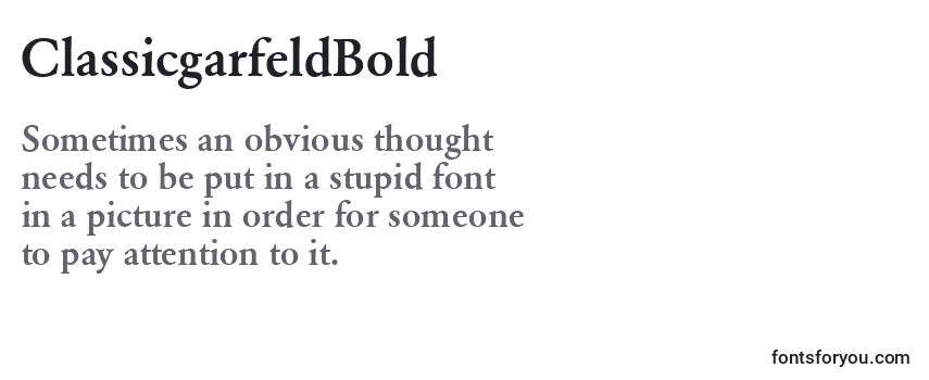ClassicgarfeldBold Font