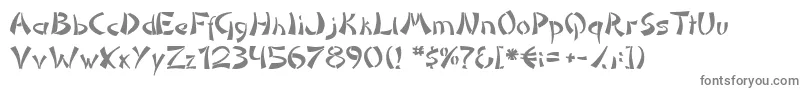 フォントDomoan – 白い背景に灰色の文字