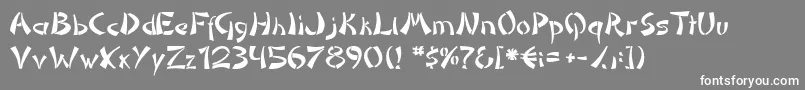 フォントDomoan – 灰色の背景に白い文字