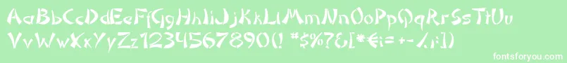 Domoan Font – White Fonts on Green Background