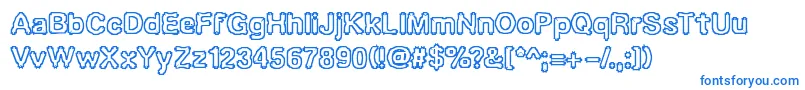 Czcionka UbiquityBrk – niebieskie czcionki