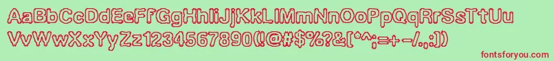 UbiquityBrk Font – Red Fonts on Green Background