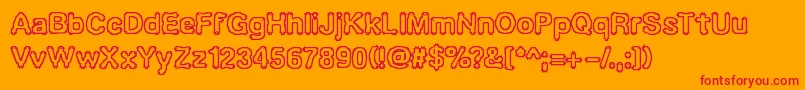 UbiquityBrk Font – Red Fonts on Orange Background