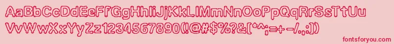 Police UbiquityBrk – polices rouges sur fond rose